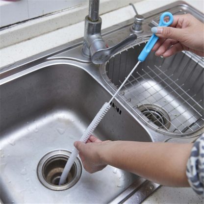 1 Pcs Sewer Cleaning Brush Home Bendable Sink Tub Toilet Dredge Pipe Snake Brush Tools Creative Bathroom Kitchen Accessories