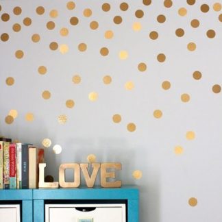 2017 Hot Sale Stylish Gold Dots Wall Sticker Round Dot Pattern Decal Home Interior Decoration for Living Room Bedroom