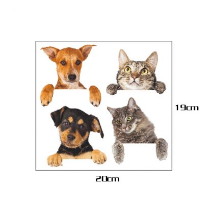 Cat Dog Vivid  Wall Sticker Bathroom Switch  Decor Kids Gift Kitchen  Decal Mural Animal Vinyl  Wall Poster - Image 5