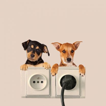 Cat Dog Vivid  Wall Sticker Bathroom Switch  Decor Kids Gift Kitchen  Decal Mural Animal Vinyl  Wall Poster - Image 6