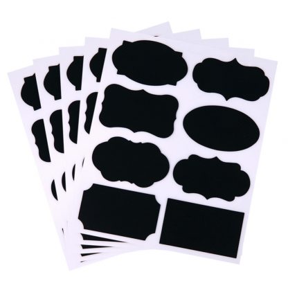 40 Pcs Mason Sugar Bowl Stickers Black Board DIY Kitchen Jam Jar Labels Stickers Chalkboard Bottle Home Wall Decor Dropshipping - Image 5