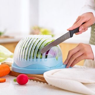 60 Seconds Salad Cutter Bowl  Easy Salad Maker Tools Fruit Vegetable Chopper Kitchen Tool  Gadgets Cutter kitchen Accessories