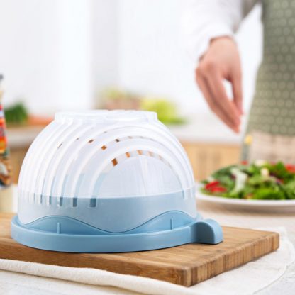 60 Seconds Salad Cutter Bowl  Easy Salad Maker Tools Fruit Vegetable Chopper Kitchen Tool  Gadgets Cutter kitchen Accessories - Image 2