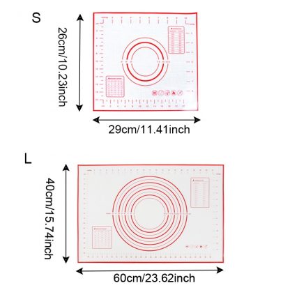 BAKINGCHEF Silicone Baking Mat Pizza Dough Maker Pastry Kitchen Gadgets Cooking Tools Utensils Bakeware Kneading Accessories Lot - Image 2