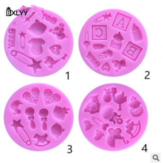 BXLYY Cartoon Silicone Mould 1pc Cake Decorating Tools Christmas 2018 Decoration Party Supplies New Year Gifts baking dish.7z