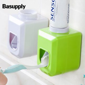 Basupply 1Pc New Hands Free Automatic Squeezer Toothpaste Dispenser  Squeeze Out  Wall Mount Bathroom Accessories  4 Colors