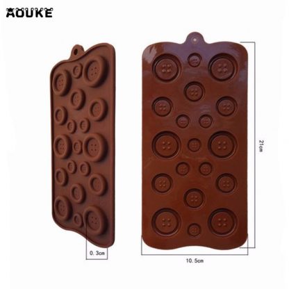 Button Shapes Chocolate Silicone Mold Candy Fondant Cake Mould Biscuits Cookies Soap Molds Cake Decoration DIY Baking Tools L055 - Image 3