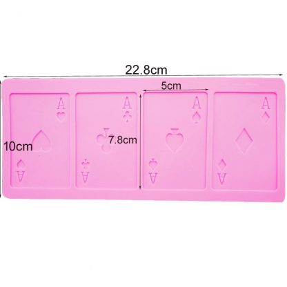 Byjunyeor M144 Poker Cards Design Fondant Cake Mold Silicone Mold Chocolate Mould Kitchen Baking Tool Bakeware Cake Decoration - Image 2