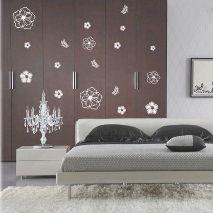 High Quality Household Washing Machine Refrigerator Stickers Flowers Butterflies Wall Stickers Home Decor For Kitchen Bathroom - Image 3
