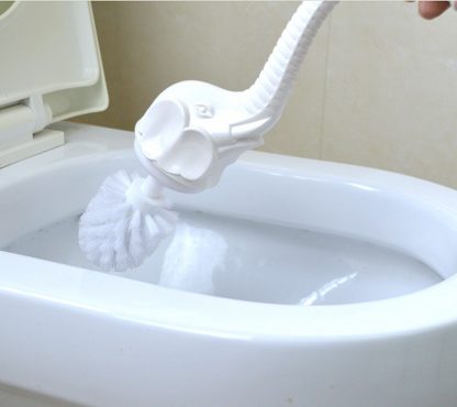 Lovely Elephant ceramic  Bathroom Toilet brush set bathroom soft-bristle brush cleaning Cleaning brush bathroom accessory set - Image 2