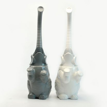 Lovely Elephant ceramic  Bathroom Toilet brush set bathroom soft-bristle brush cleaning Cleaning brush bathroom accessory set - Image 5