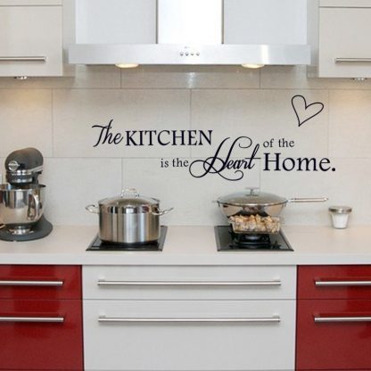 New Kitchen Is Heart of the Home Characrters Pattern Wall Sticker on the Wall PVC Removable Home Decor DIY Wall Art Decals - Image 2
