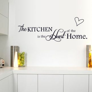 New Kitchen Is Heart of the Home Characrters Pattern Wall Sticker on the Wall PVC Removable Home Decor DIY Wall Art Decals