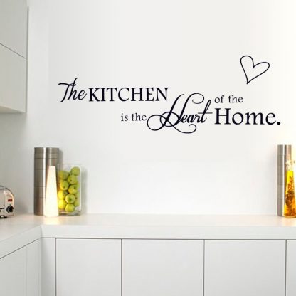 New Kitchen Is Heart of the Home Characrters Pattern Wall Sticker on the Wall PVC Removable Home Decor DIY Wall Art Decals