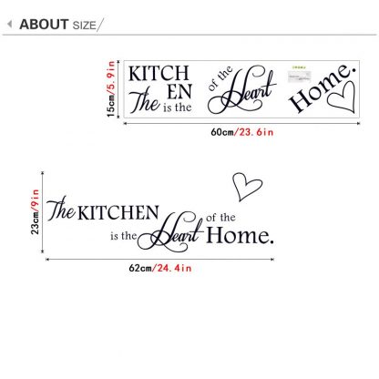 New Kitchen Is Heart of the Home Characrters Pattern Wall Sticker on the Wall PVC Removable Home Decor DIY Wall Art Decals - Image 6