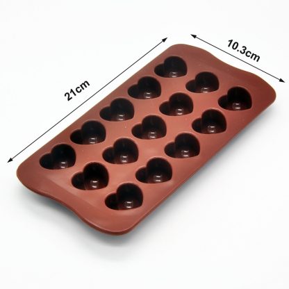 Non-stick Silicone Chocolate Molds Love Heart Shaped Jelly Ice Molds Cake Mould Bakeware Baking Tools - Image 4