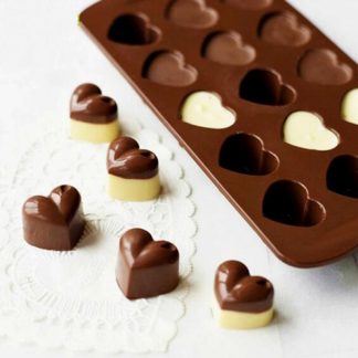 Non-stick Silicone Chocolate Molds Love Heart Shaped Jelly Ice Molds Cake Mould Bakeware Baking Tools