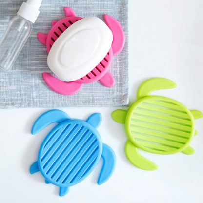 Plastic Home Travel Soap Dishes Soap Holder Soap Box Tortoise/Smiling Face/Palm Shape With Cover Bathroom Set Toilet Accessories - Image 6